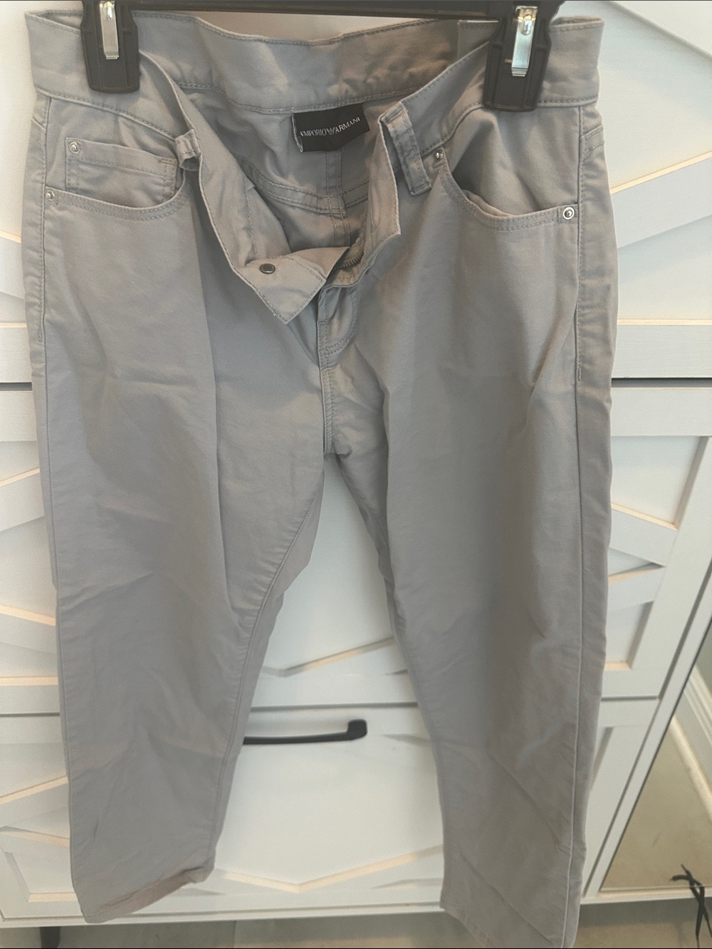 Emporio Armani Women’s Light Gray Cropped Pants